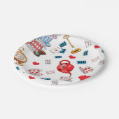 Alice in Wonderland Theme Pattern Papieren Bordje (Gekanteld)