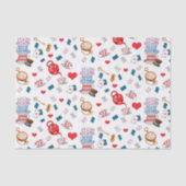 Alice in Wonderland Theme Pattern Tissuepapier (Voorkant)