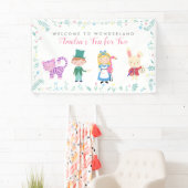 Alice in Wonderland Thmed Birthday Banner (Insitu)