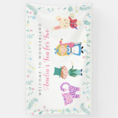 Alice in Wonderland Thmed Birthday Banner (Verticaal)