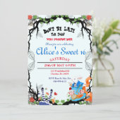 Alice in Wonderland Thorn Invitation Kaart (Staand voorkant)