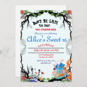 Alice in Wonderland Thorn Invitation Kaart (Voorkant / Achterkant)