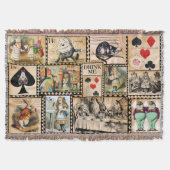 Alice In Wonderland Throw Deken (Voorkant)