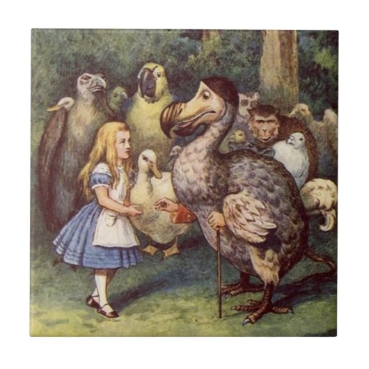 Alice in Wonderland Tile, de Dodo Tegeltje (Voorkant)