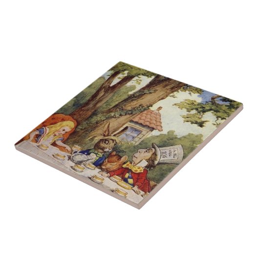 Alice in Wonderland Tile, de Tea Party Tegeltje (Zijkant)
