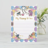 Alice in Wonderland Time Capsule Message Card Kaart (Staand voorkant)