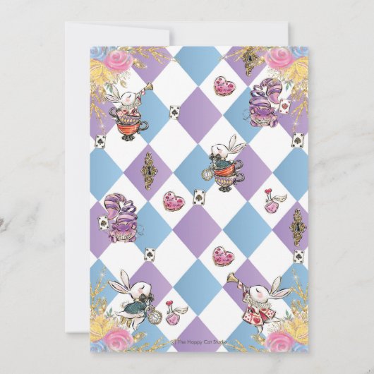 Alice in Wonderland Time Capsule Message Card Kaart (Achterkant)