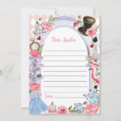 Alice in Wonderland Time Capsule Note Kaart (Voorkant)