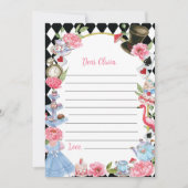 Alice in Wonderland Time Capsule Note Kaart (Voorkant)