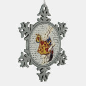 Alice in Wonderland Tin Sneeuwvlok Ornament (Links)