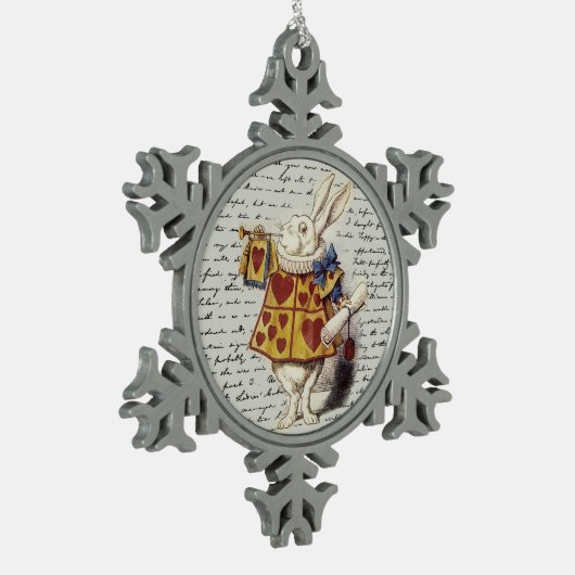 Alice in Wonderland Tin Sneeuwvlok Ornament (Links)