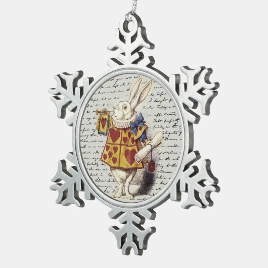 Alice in Wonderland Tin Sneeuwvlok Ornament (Rechts)