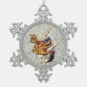 Alice in Wonderland Tin Sneeuwvlok Ornament (Voorkant)