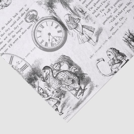 Alice in Wonderland Tissue Paper Tissuepapier (Detail)