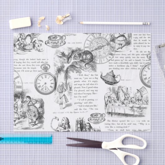 Alice in Wonderland Tissue Paper Tissuepapier (Craft)