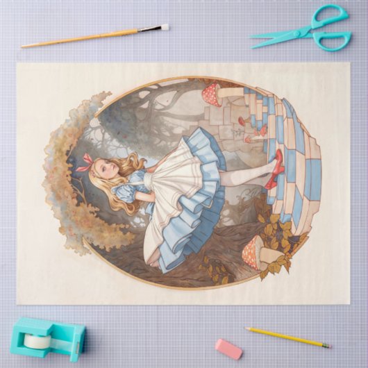Alice in Wonderland Tissue Paper Tissuepapier (Craft)