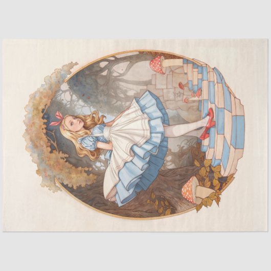 Alice in Wonderland Tissue Paper Tissuepapier (Voorkant)