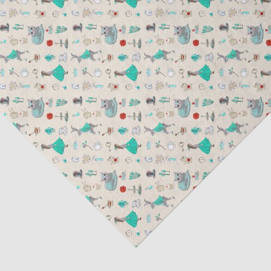 Alice in wonderland tissuepapier (Detail)