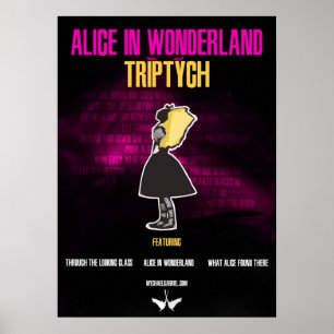 "Alice in Wonderland: Triptych"-Poster Poster