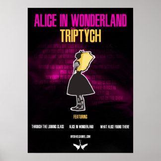 "Alice in Wonderland: Triptych"-Poster Poster