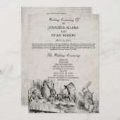 Alice in Wonderland Trouwprogramma Programmakaart (Voorkant / Achterkant)