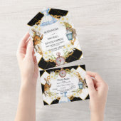 Alice in Wonderland trouwt in één uitnodiging (Afscheurbaar)