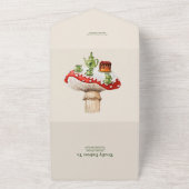 Alice in Wonderland trouwt in één uitnodiging (Buitenkant)