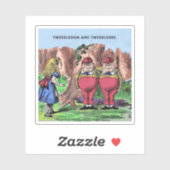 Alice in Wonderland, Tweedledum en Tweedledee Sticker (Vel)