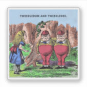 Alice in Wonderland, Tweedledum en Tweedledee Sticker (Voorkant)