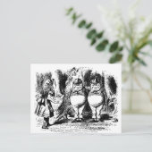 Alice in Wonderland, Tweedledum Tweedledee Briefkaart (Staand voorkant)