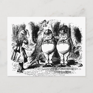  Alice in Wonderland, Tweedledum Tweedledee Briefkaart