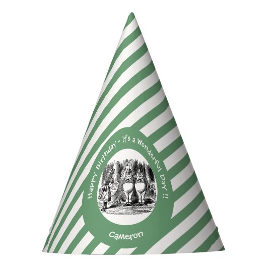 Alice in Wonderland Tweedledum & Tweedledee feest Feesthoedjes (Voorkant)