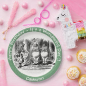 Alice in Wonderland Tweedledum & Tweedledee feest Papieren Bordje (Feest)