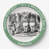Alice in Wonderland Tweedledum & Tweedledee feest Papieren Bordje (Voorkant)