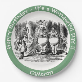 Alice in Wonderland Tweedledum & Tweedledee feest Papieren Bordje