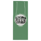 Alice in Wonderland Tweedledum & Tweedledee feest Wijn Cadeautas (Voorkant)