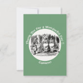Alice in Wonderland Tweedledum & Tweedledee Feestj Bedankkaart (Voorkant)