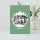 Alice in Wonderland Tweedledum & Tweedledee Feestj Bedankkaart (Staand voorkant)