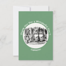 Alice in Wonderland Tweedledum & Tweedledee Feestj Bedankkaart