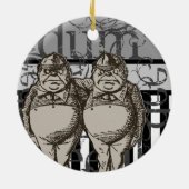 Alice in Wonderland Tweedledum & Tweedledee Grunge Keramisch Ornament (Achterkant)