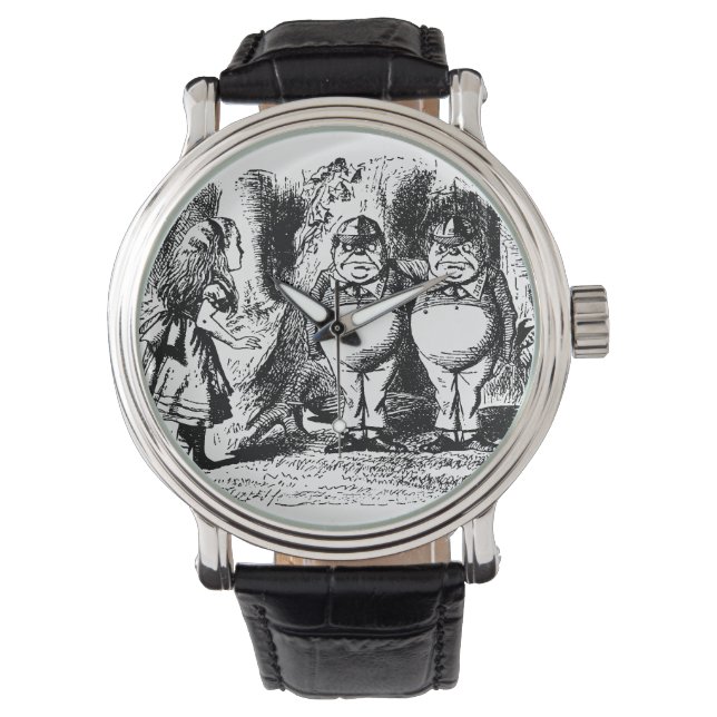  Alice in Wonderland, Tweedledum Tweedledee Horloge (Voorkant)
