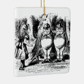  Alice in Wonderland, Tweedledum Tweedledee Keramisch Ornament (Rechts)