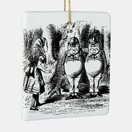  Alice in Wonderland, Tweedledum Tweedledee Keramisch Ornament (Rechts)