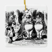  Alice in Wonderland, Tweedledum Tweedledee Keramisch Ornament (Voorkant)
