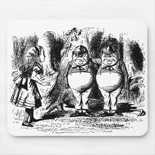 Alice in Wonderland, Tweedledum Tweedledee Muismat (Voorkant)