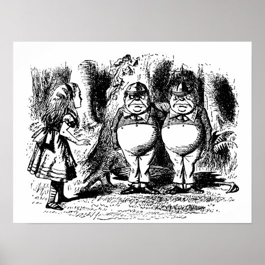 Alice in Wonderland, Tweedledum Tweedledee Poster (Voorkant)
