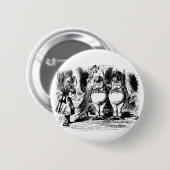 Alice in Wonderland, Tweedledum Tweedledee Ronde Button 5,7 Cm (Voorkant /achterkant)