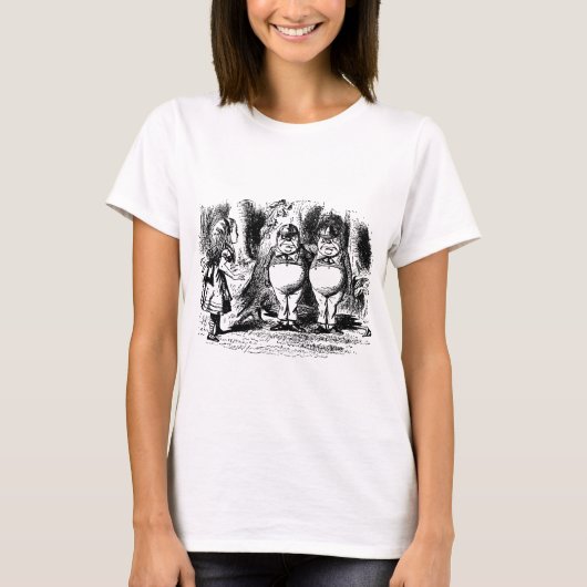  Alice in Wonderland, Tweedledum Tweedledee T-shirt (Voorkant)