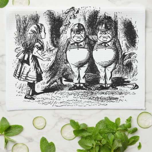 Alice in Wonderland, Tweedledum Tweedledee Theedoek (Gevouwen)