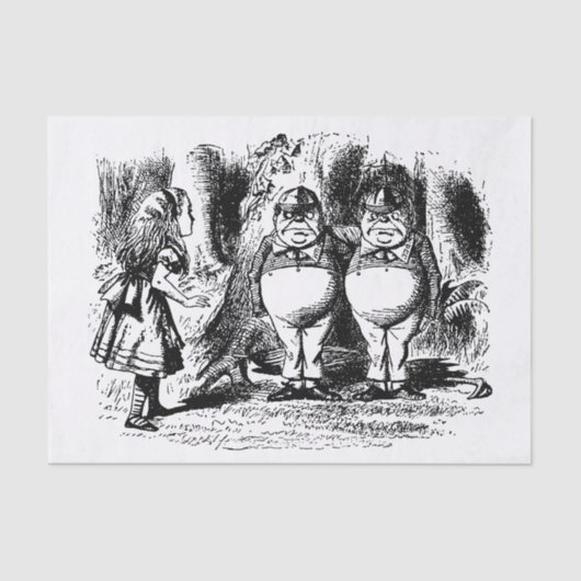 Alice in Wonderland, Tweedledum Tweedledee Tissuepapier (Voorkant)